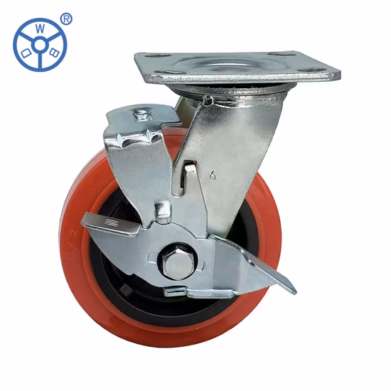 Wbd Good Price 4 Inch Peru PVC/PU Wheels Heavy Duty Casters Double Ball Beaing Swivel Fixed Plate Industrial Caster Wheel Ruedas 4 Pulgadas