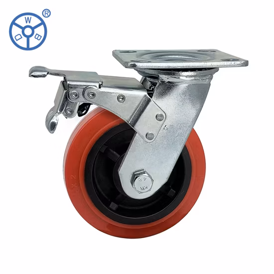 Wbd Good Price 4 Inch Peru PVC/PU Wheels Heavy Duty Casters Double Ball Beaing Swivel Fixed Plate Industrial Caster Wheel Ruedas 4 Pulgadas