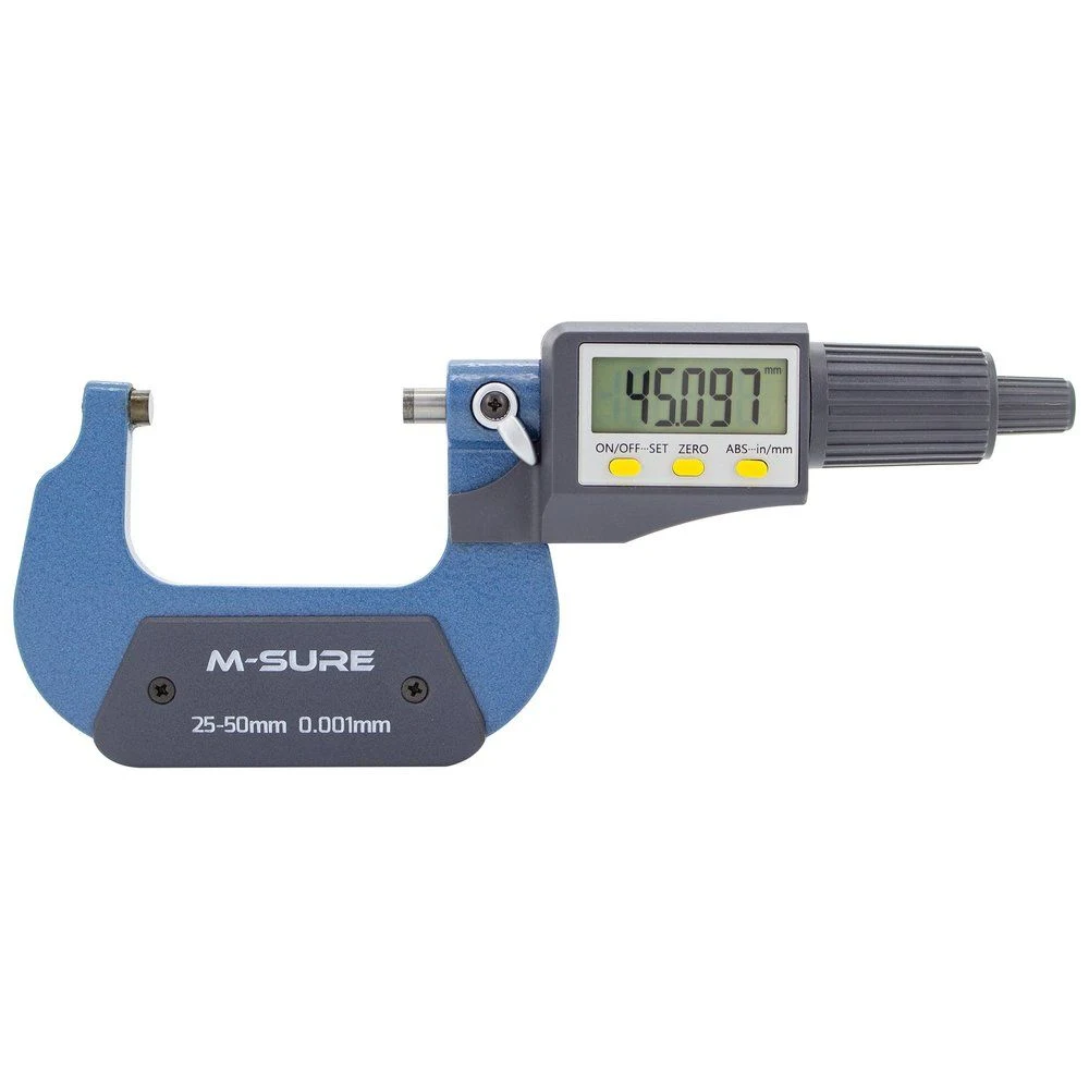 M-Sure Ms-110-050 Digital External Micrometer 25-50mm (1-2 inch) Ms-110 Series